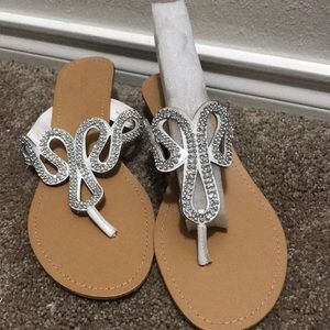 White sandals